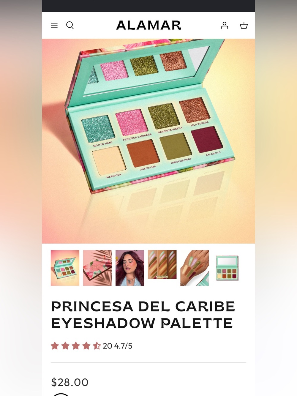 Princesa Del Caribe Eyeshadow Palette - Multi-Color Glam